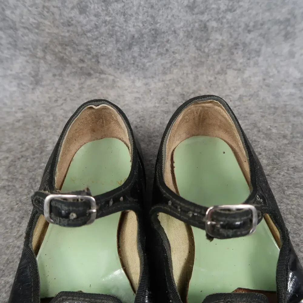 Dress Shoes Toddler Baby 4 Mary Jane Classic Black Buckle Strap Retro Girls Bow